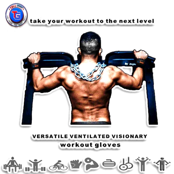 Executive Black Premium Ventilated Workout Gloves - New - Picture 2 of 9